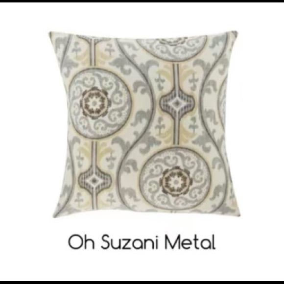 Delhi Fossil Ikat Cotton Pillow Cover Neutral New - Picture 5 of 6